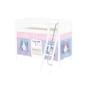 Maxtrix Twin Medium Bunk Bed with Angled Ladder + Curtain
