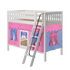 Maxtrix Twin Medium Bunk Bed with Angled Ladder + Curtain