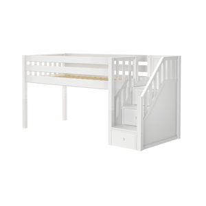 Maxtrix Twin Low Loft Bed with Stairs