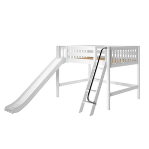Maxtrix Full Mid Loft Bed with Slide
