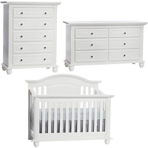 Centennial Hansford Lifetime Crib + Double Dresser + 5-Drawer Chest Set