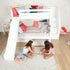 Maxtrix Medium Twin XL over Full XL Bunk Bed with Stairs + Slide