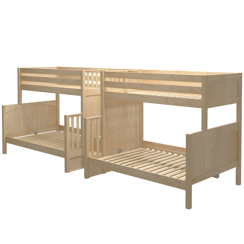 Maxtrix Twin over Full Quadruple Bunk Bed with Stairs