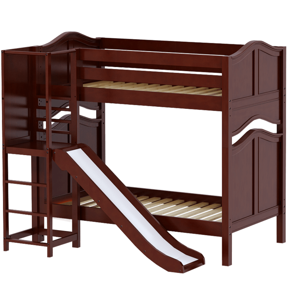 Maxtrix Twin High Bunk Bed with Slide Platform