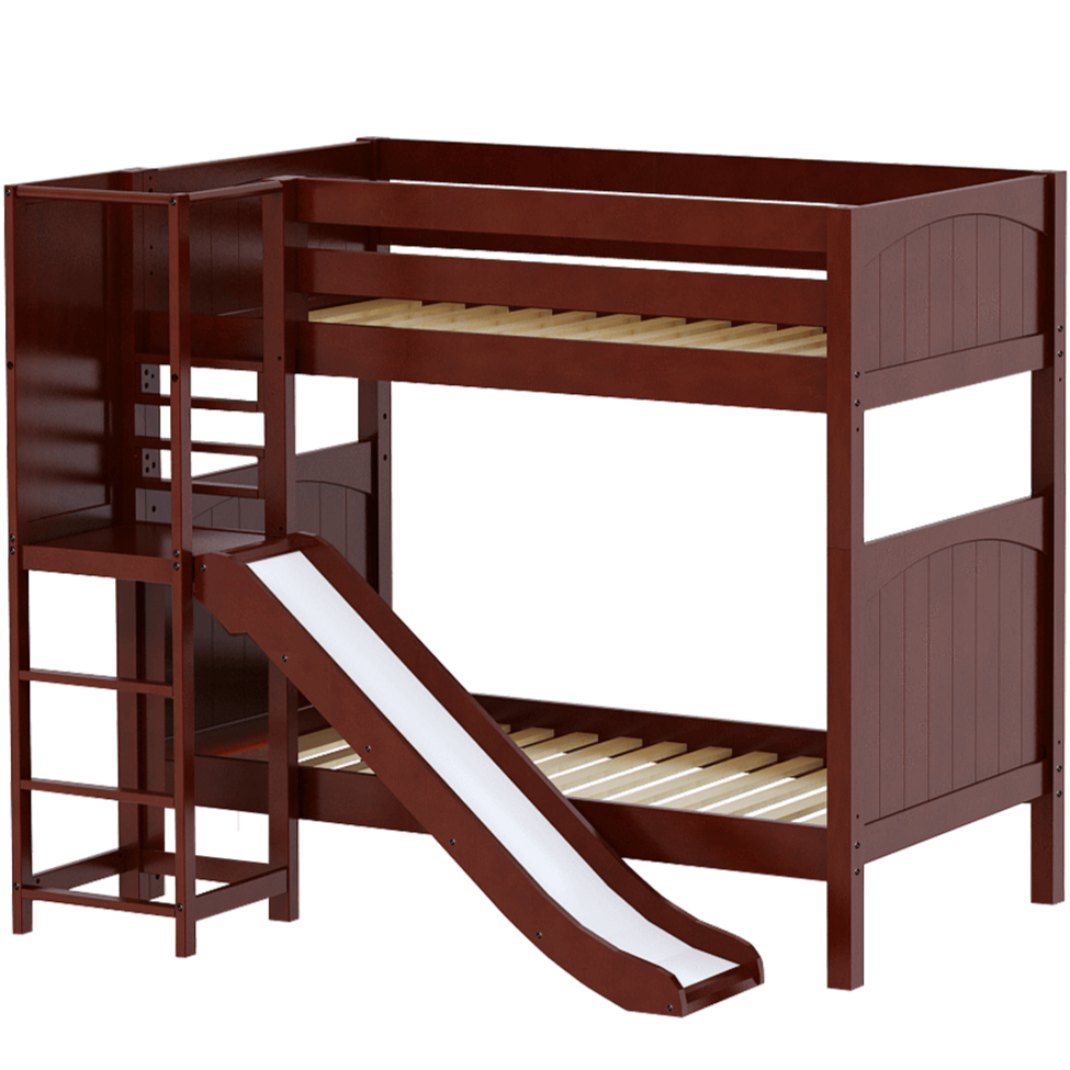 Maxtrix Twin High Bunk Bed with Slide Platform