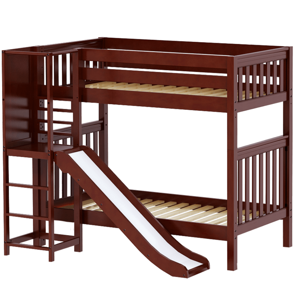 Maxtrix Twin High Bunk Bed with Slide Platform