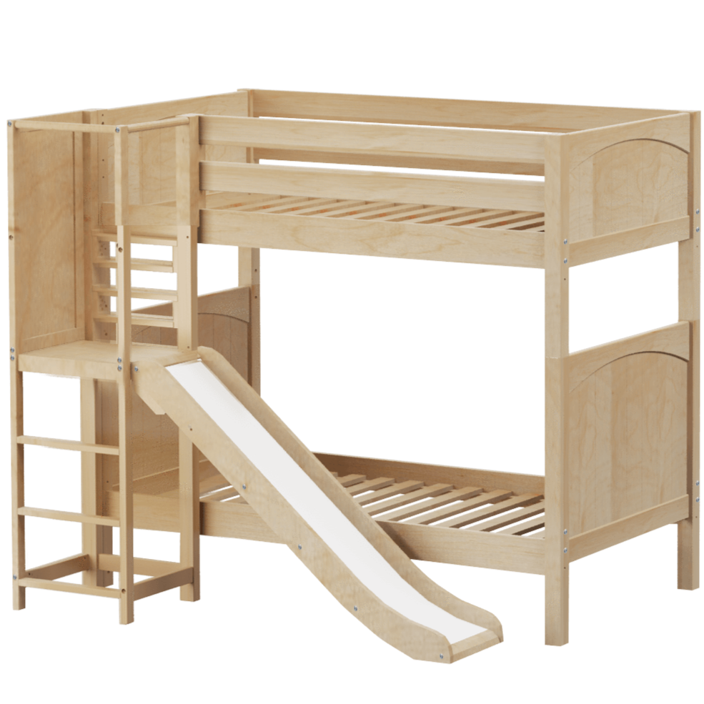 Maxtrix Twin High Bunk Bed with Slide Platform