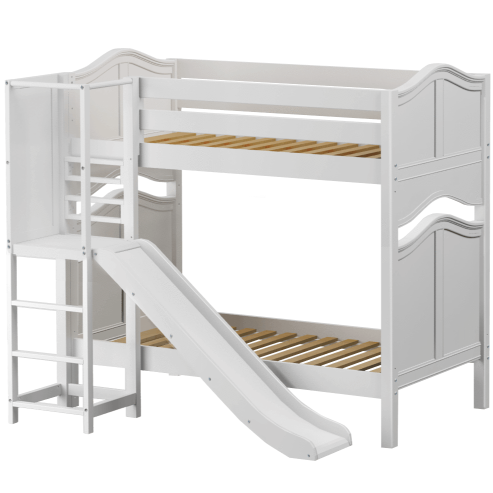 Maxtrix Twin High Bunk Bed with Slide Platform