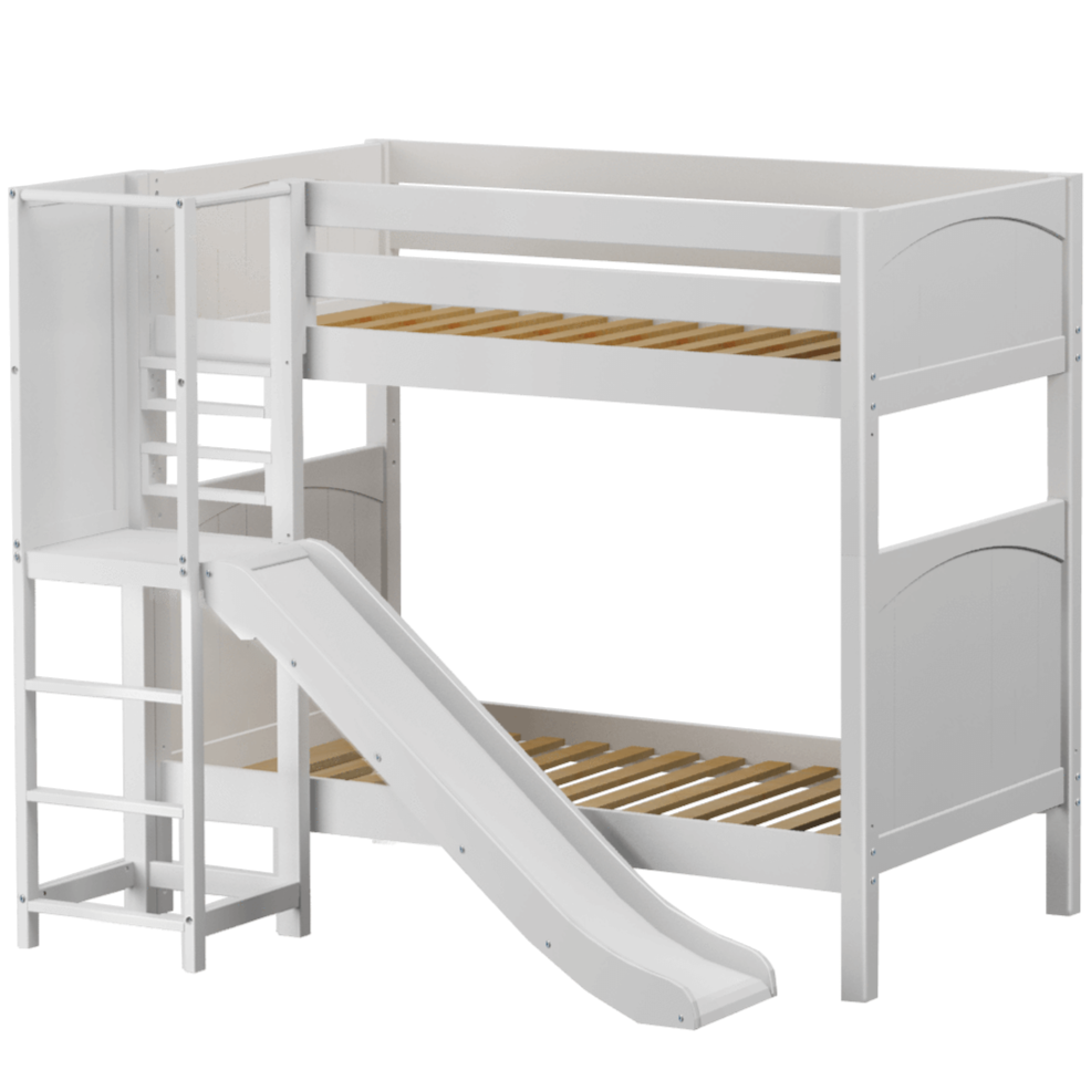 Maxtrix Twin High Bunk Bed with Slide Platform