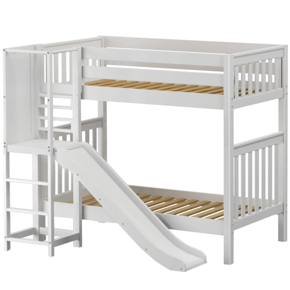 Maxtrix Twin High Bunk Bed with Slide Platform