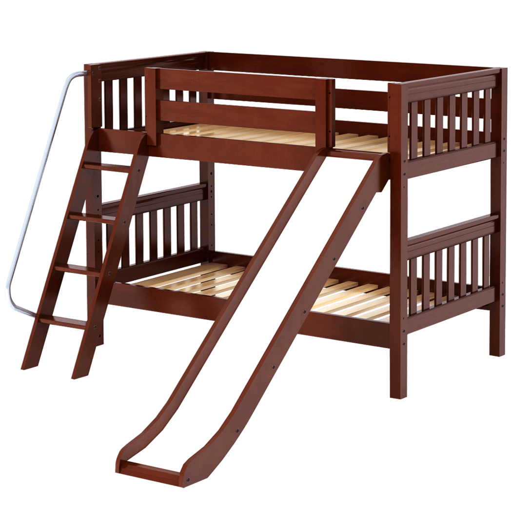 Maxtrix Twin Low Bunk Bed with Slide