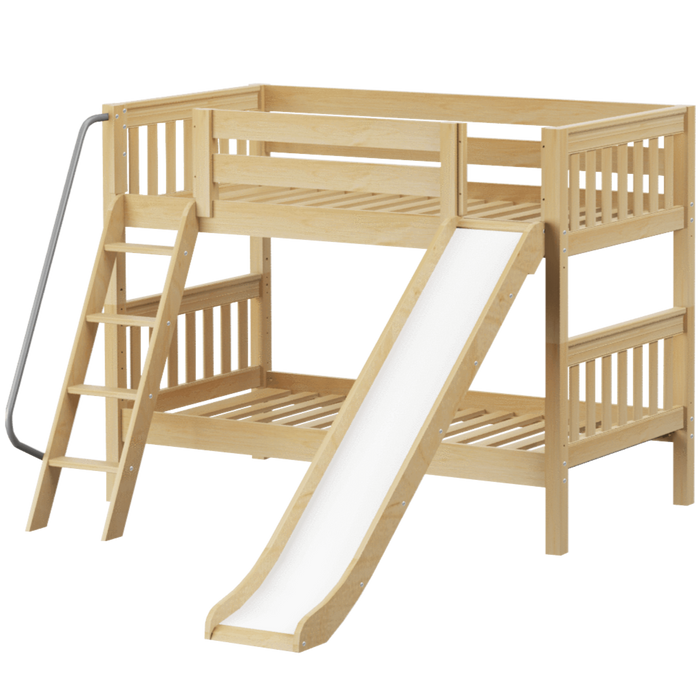 Maxtrix Twin Low Bunk Bed with Slide