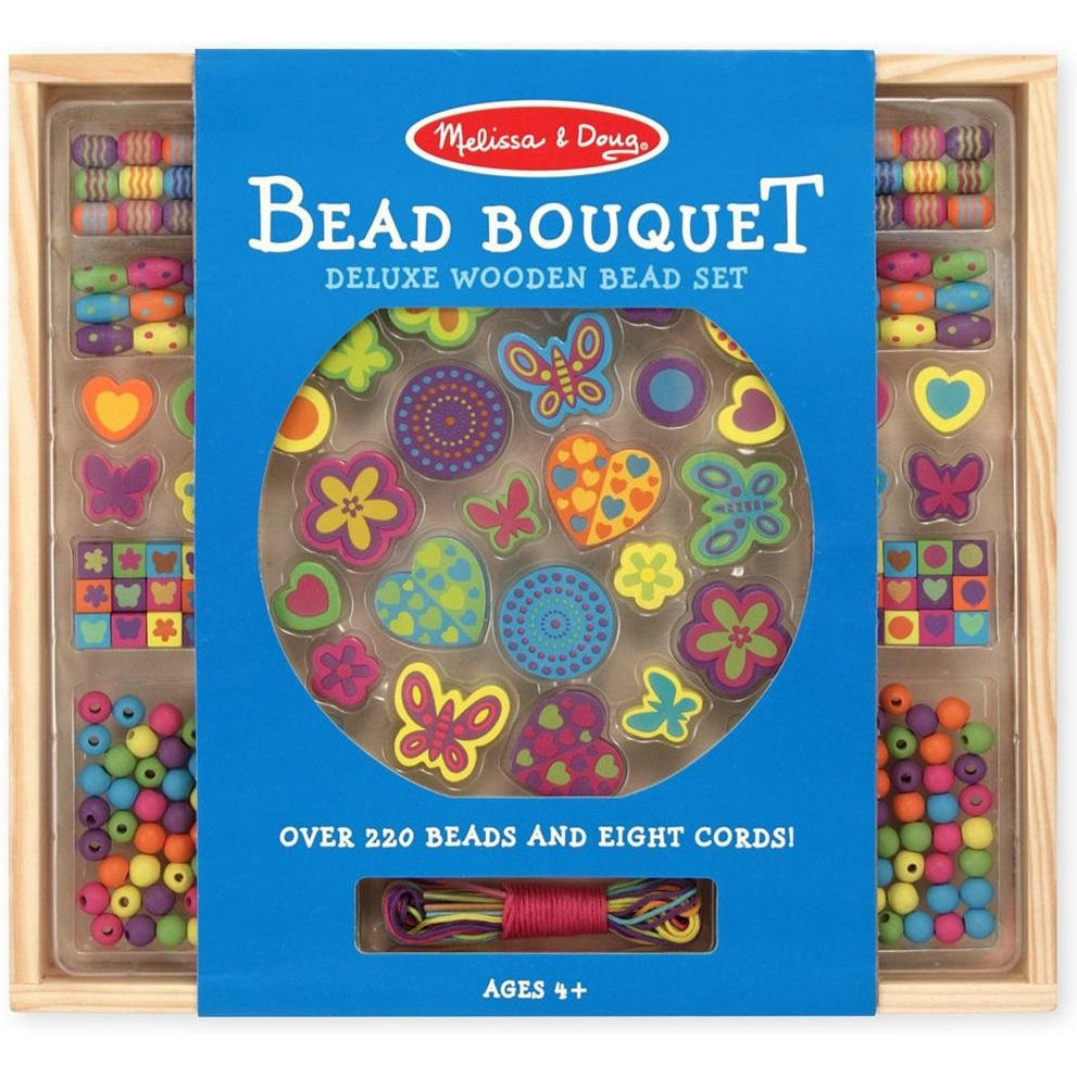 Melissa & Doug Bead Bouquet Deluxe Wooden Beading Kit - Ages 4+