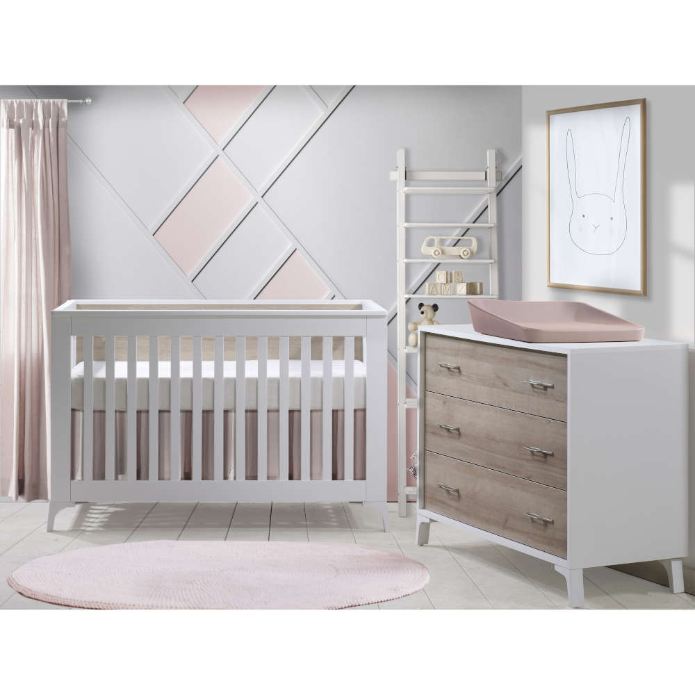 Tulip Metro Convertible Crib + 3-Drawer Dresser XL