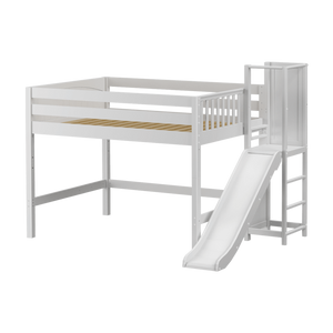 Maxtrix Full Mid Loft Bed with Slide Platform