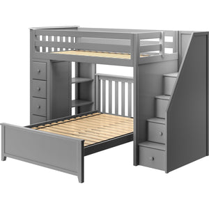 Jackpot Deluxe Staircase Loft Bed Storage + Twin Bed