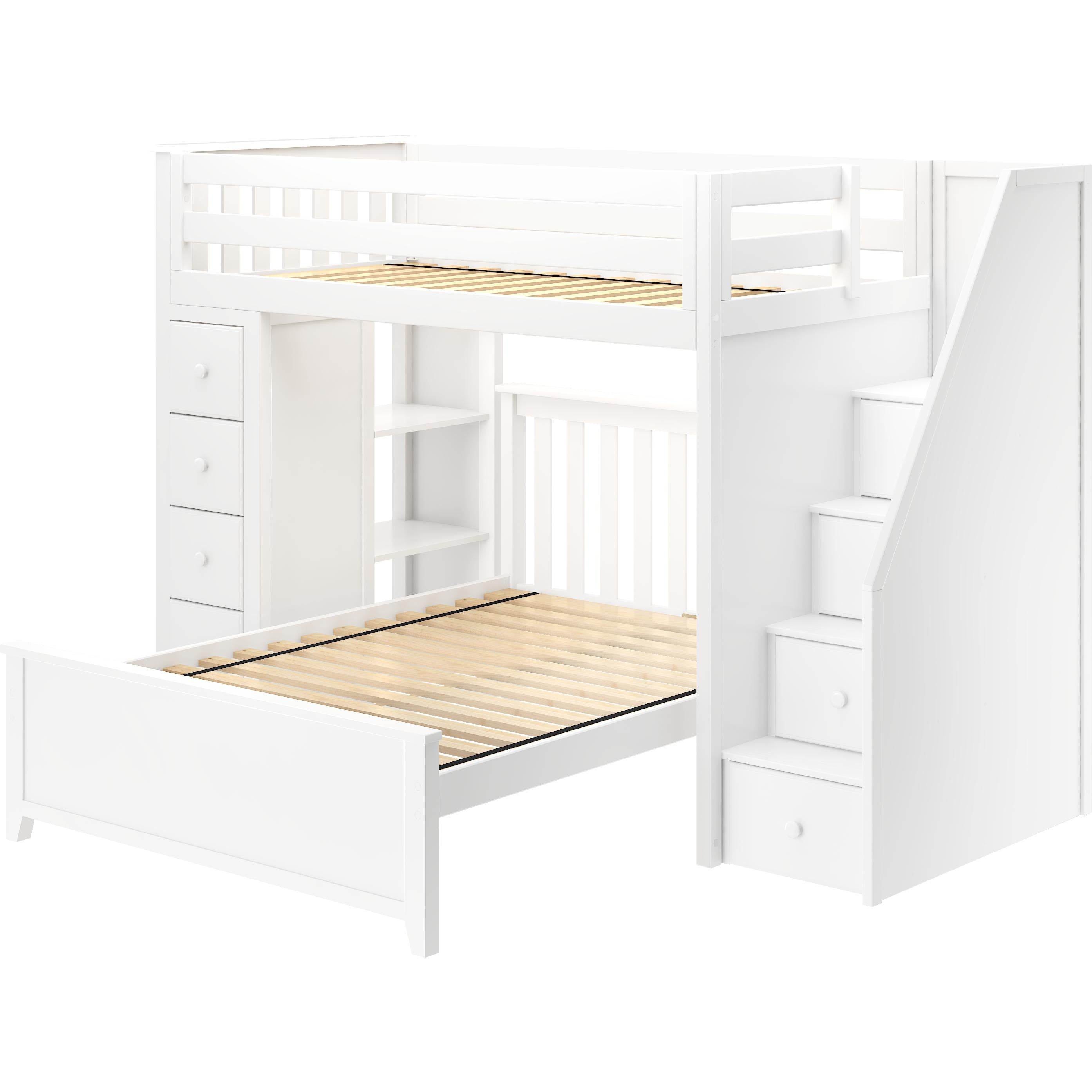 Jackpot Deluxe Staircase Loft Bed Storage + Twin Bed
