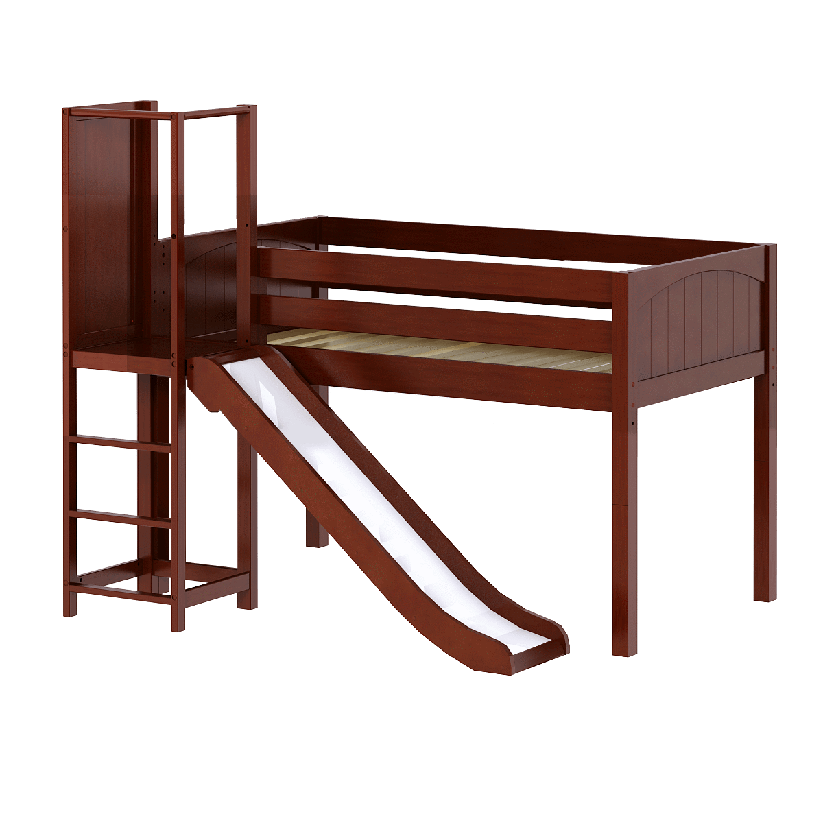 Maxtrix Twin Low Loft Bed with Slide Platform