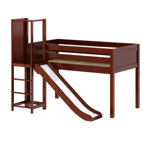 Maxtrix Twin Low Loft Bed with Slide Platform