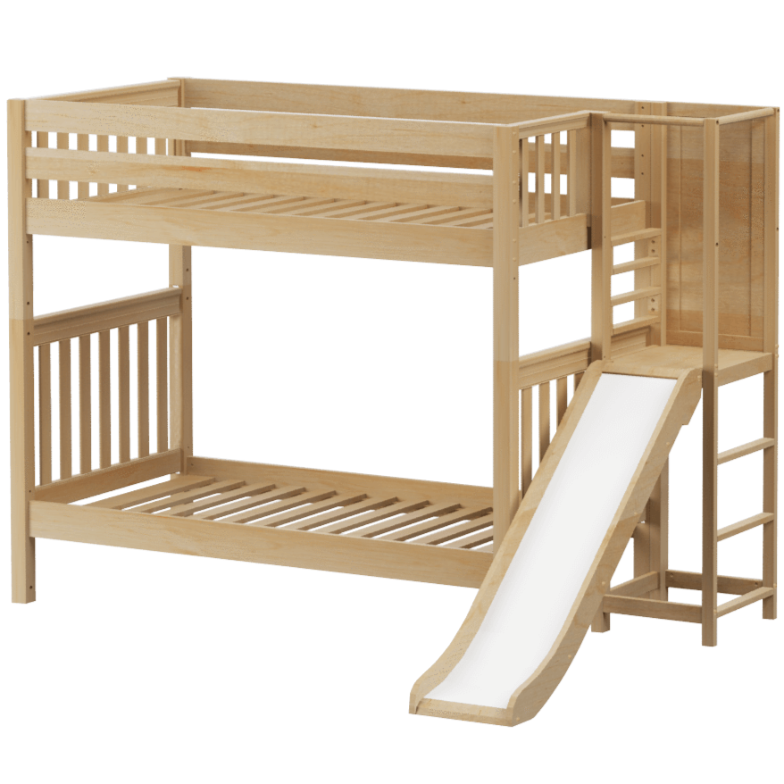 Maxtrix Twin High Bunk Bed with Slide Platform