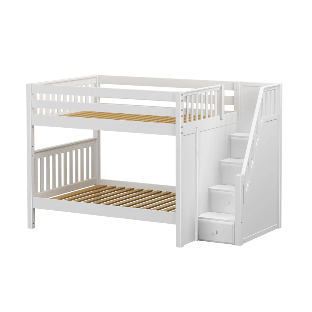 Maxtrix Full Medium Bunk Bed with Stairs