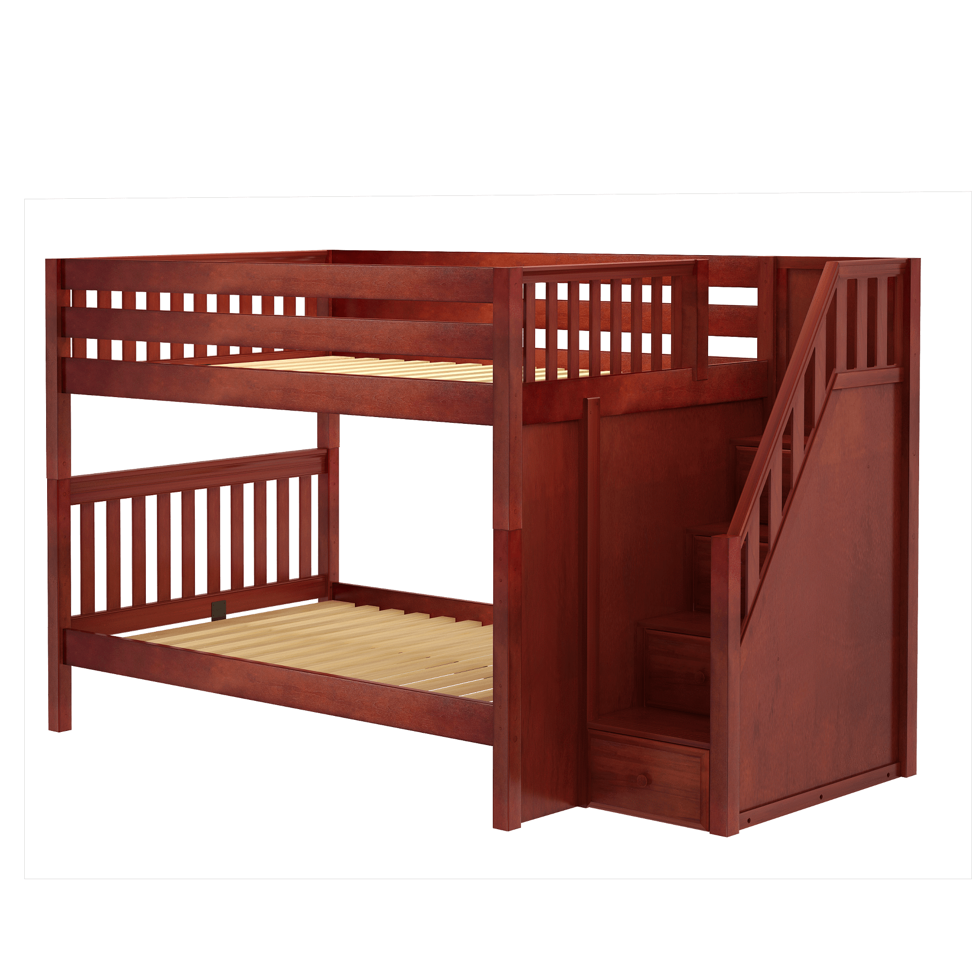 Maxtrix Full XL Medium Bunk Bed with Stairs