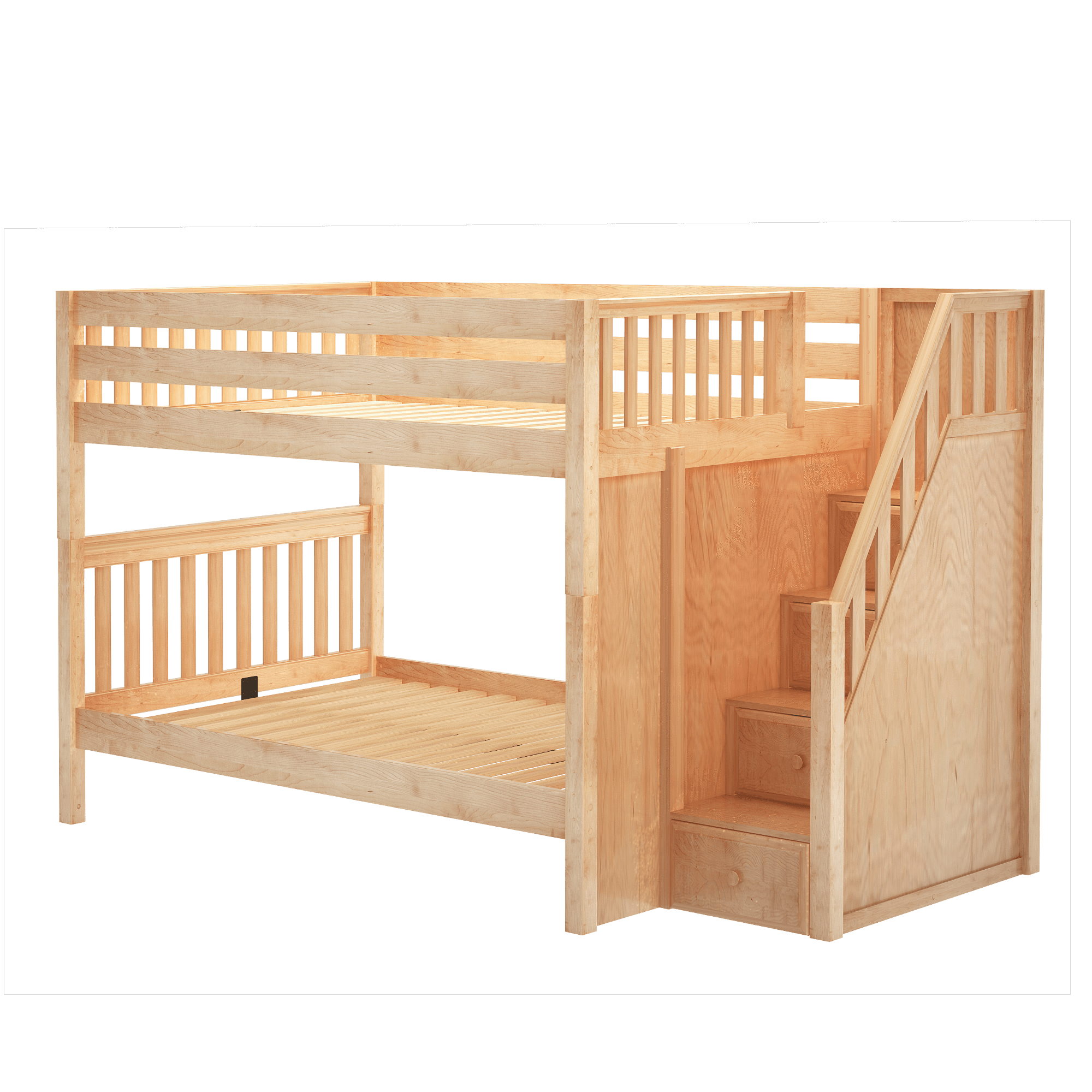 Maxtrix Full XL Medium Bunk Bed with Stairs