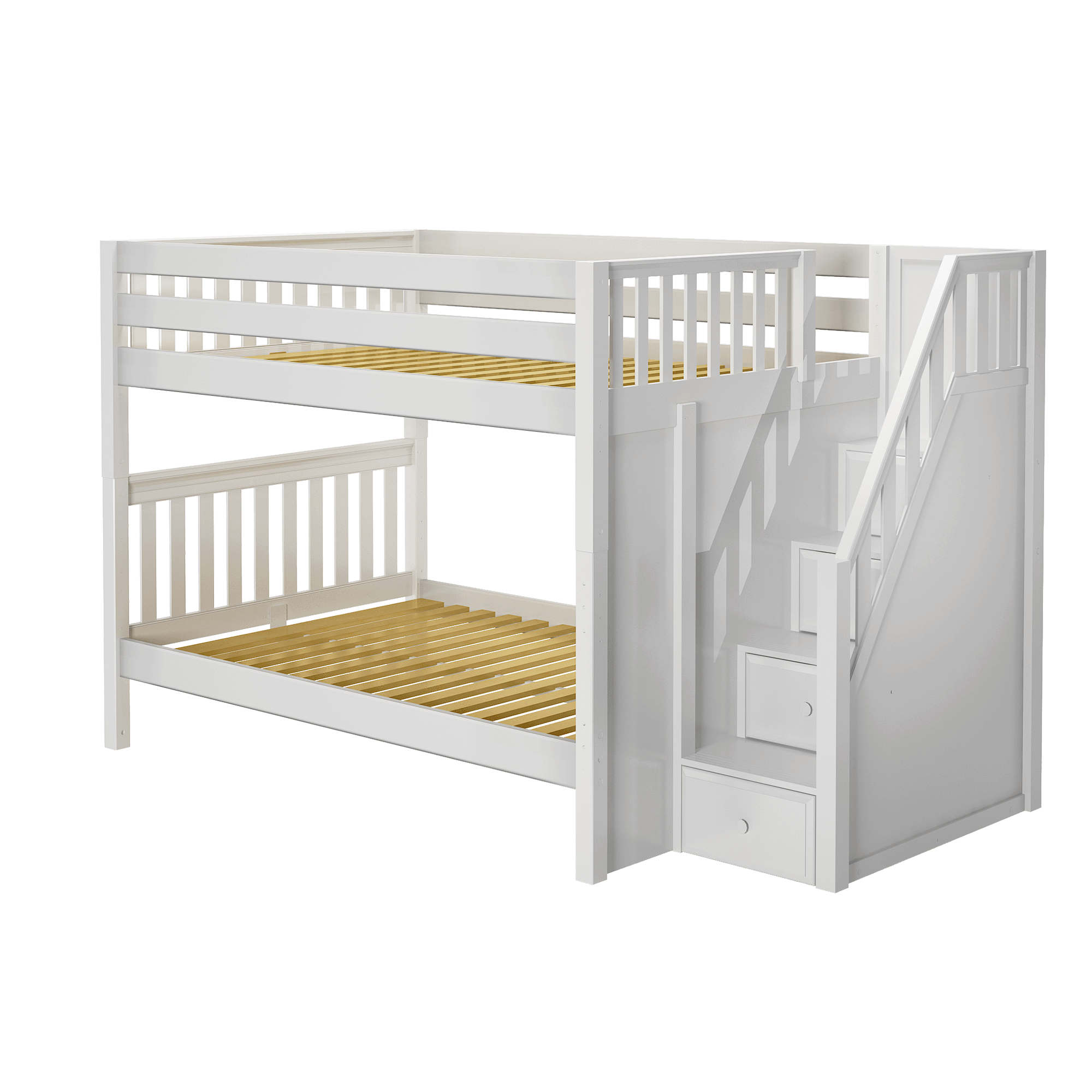 Maxtrix Full XL Medium Bunk Bed with Stairs