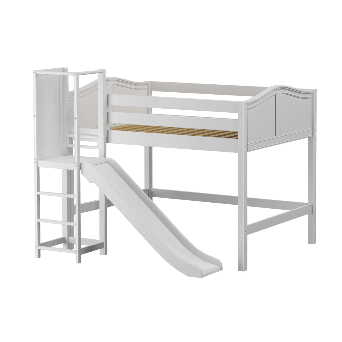 Maxtrix Full Mid Loft Bed with Slide Platform