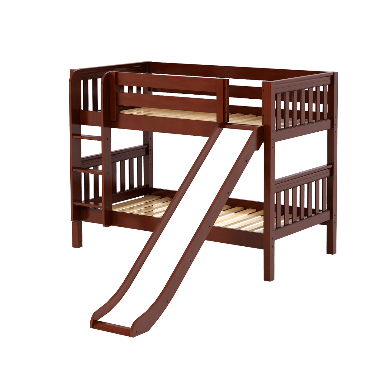 Maxtrix Twin Low Bunk Bed with Slide