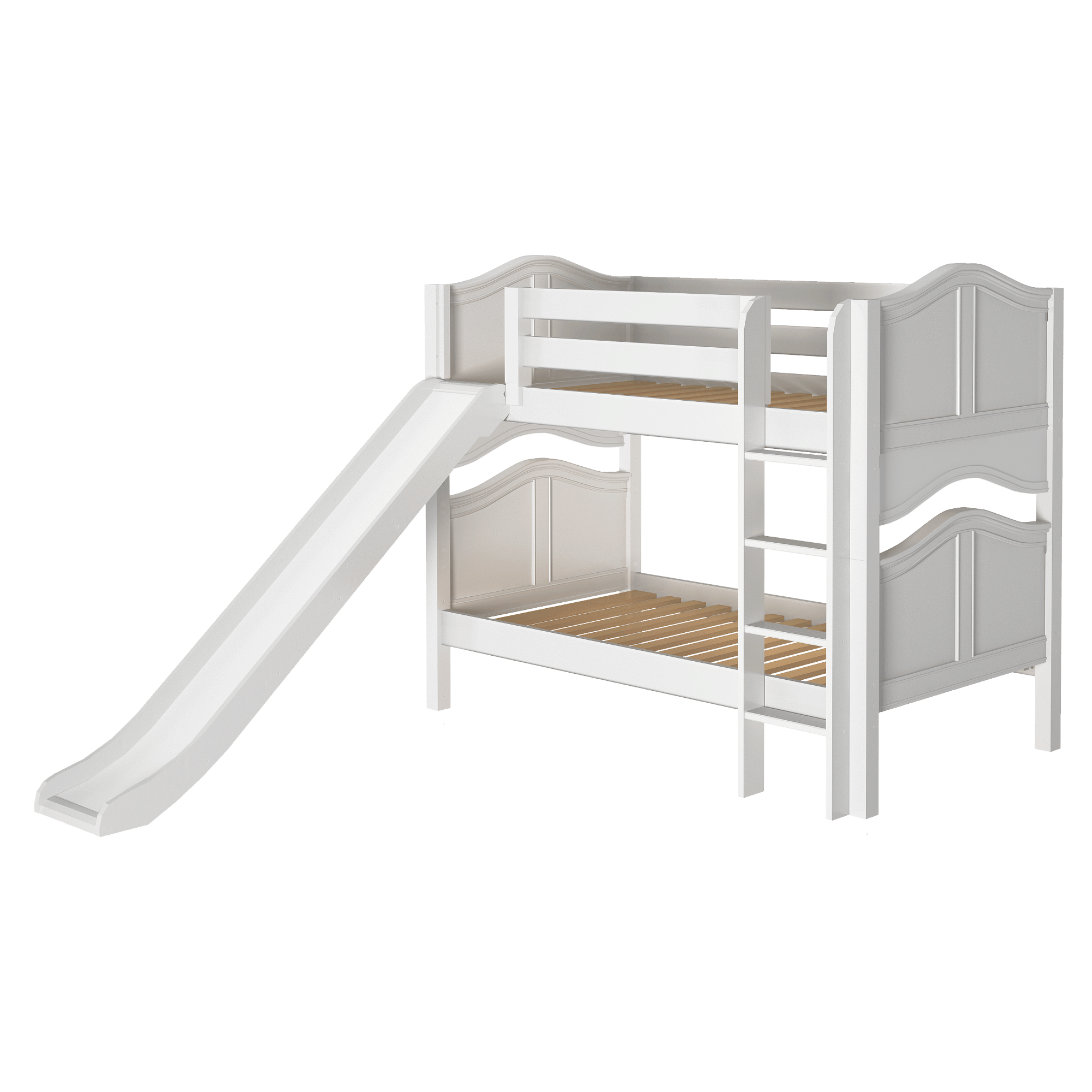 Maxtrix Twin Low Bunk Bed with Slide