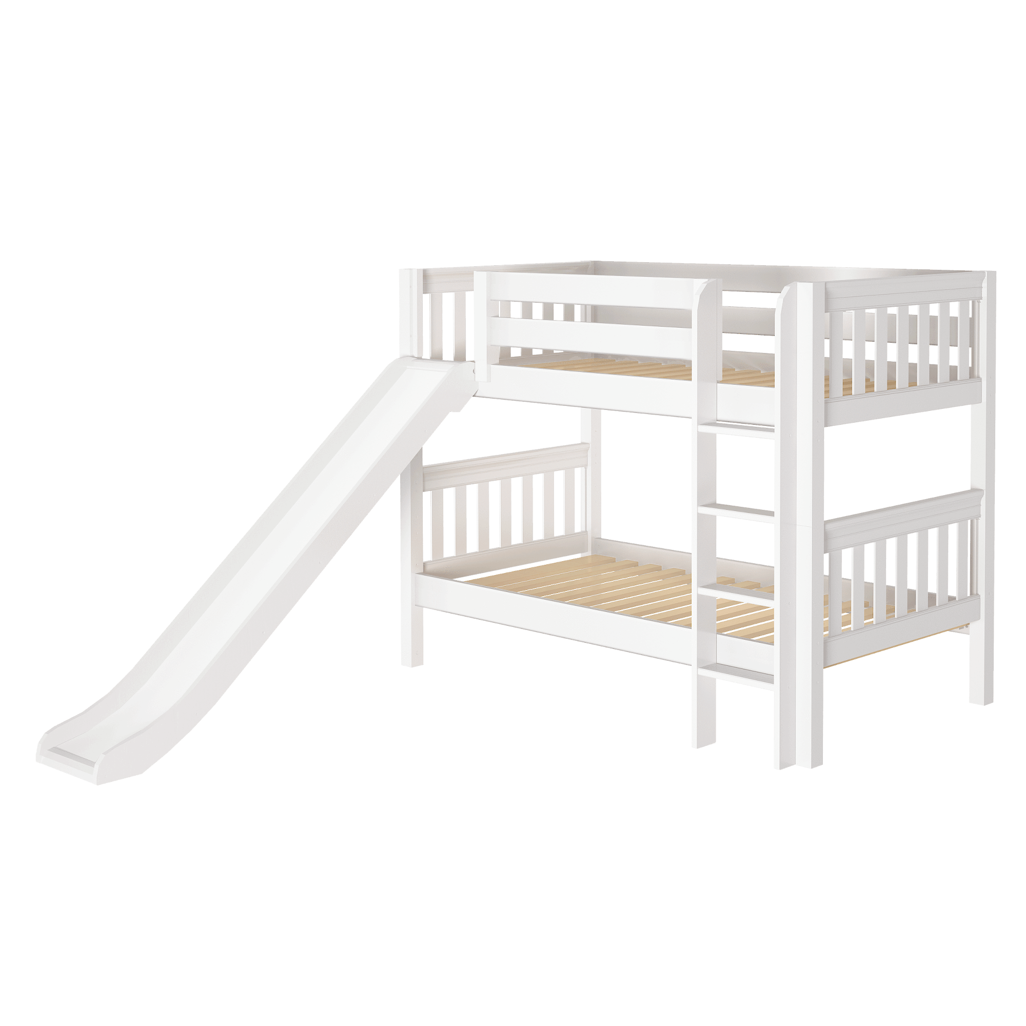 Maxtrix Twin Low Bunk Bed with Slide