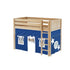 Maxtrix Twin Mid Loft Bed with Straight Ladder + Curtain