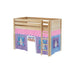 Maxtrix Twin Mid Loft Bed with Straight Ladder + Curtain