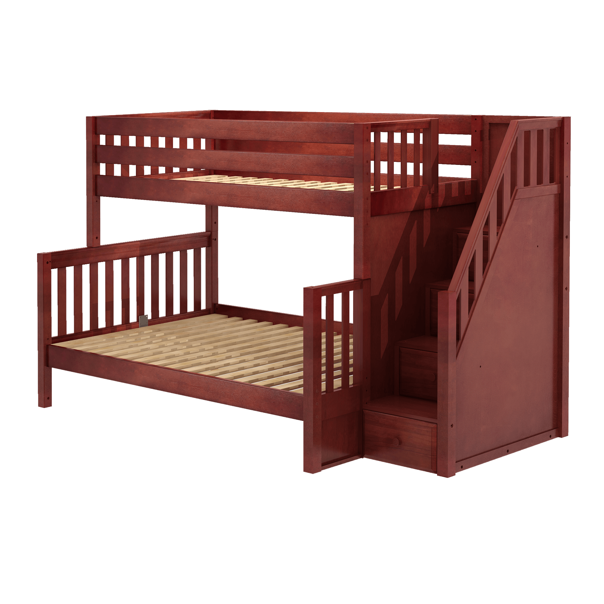 Maxtrix Medium Twin XL over Full XL Bunk Bed with Stairs