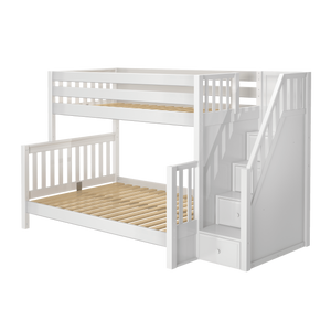 Maxtrix Medium Twin XL over Full XL Bunk Bed with Stairs