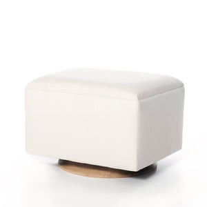 Oilo Small Stationary Rectangle Ottoman With Wood Base