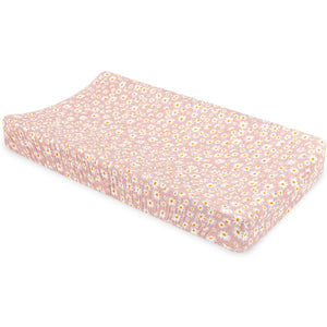 Babyletto Daisy Quilted Muslin Changing Pad Cover in GOTS Certified Organic Cotton