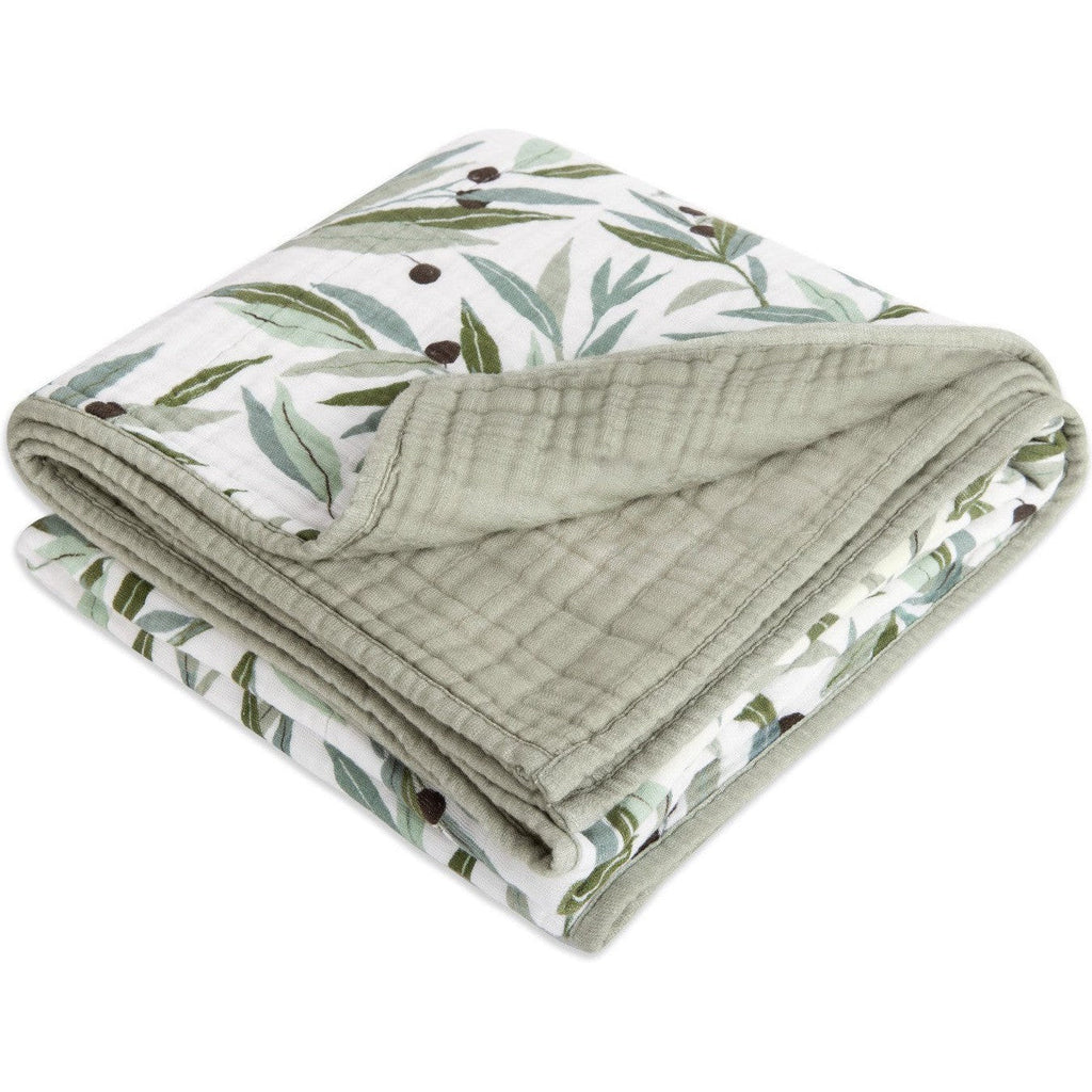 Babyletto Olive Branches Muslin Quilt in GOTS Certified Organic Cotton