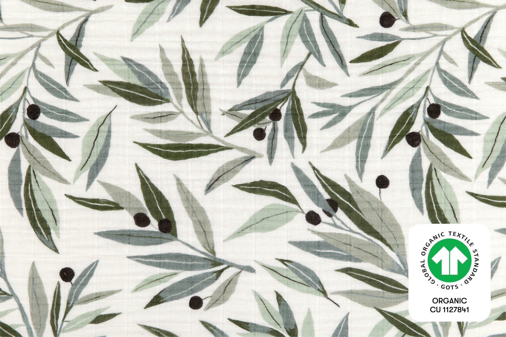 Babyletto Olive Branches Muslin Quilt in GOTS Certified Organic Cotton