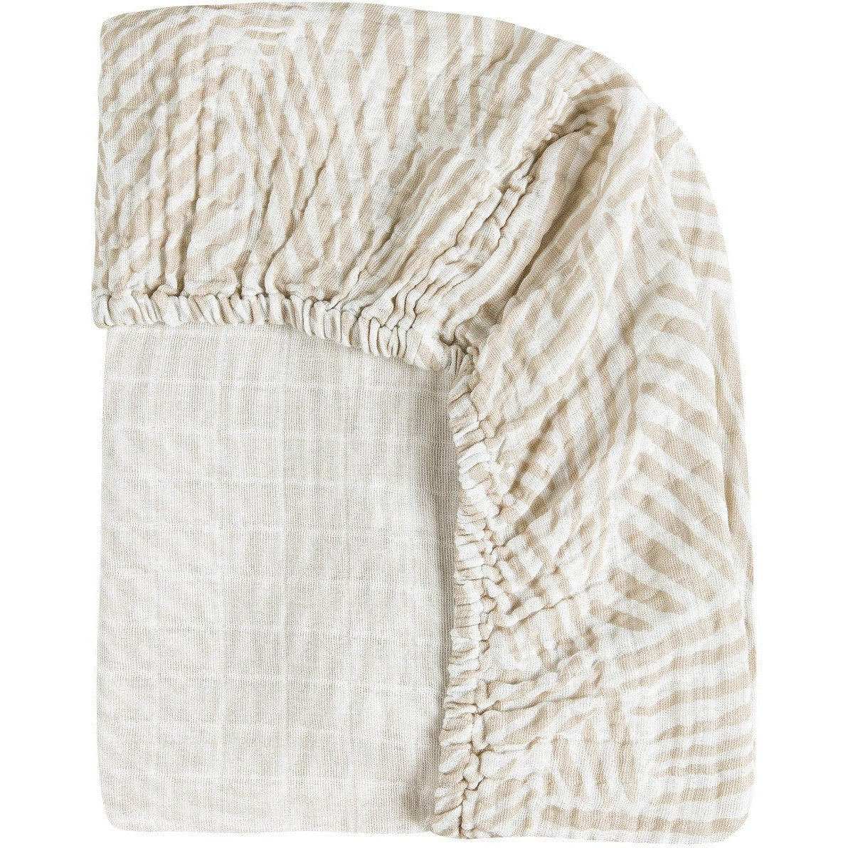 Babyletto Oat Stripe Muslin All-Stages Bassinet Sheet in GOTS Certified Organic Cotton
