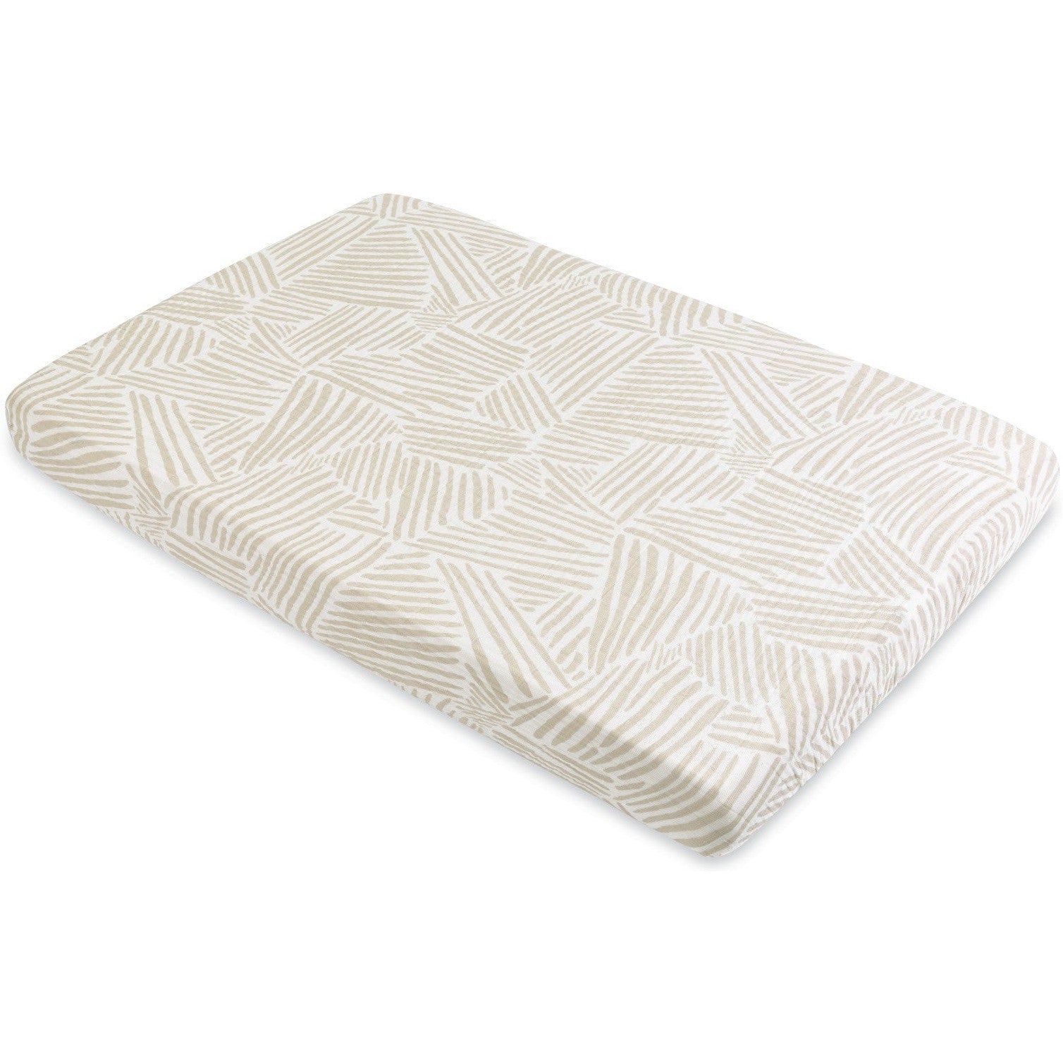 Babyletto Oat Stripe Muslin Mini Crib Sheet in GOTS Certified Organic Cotton