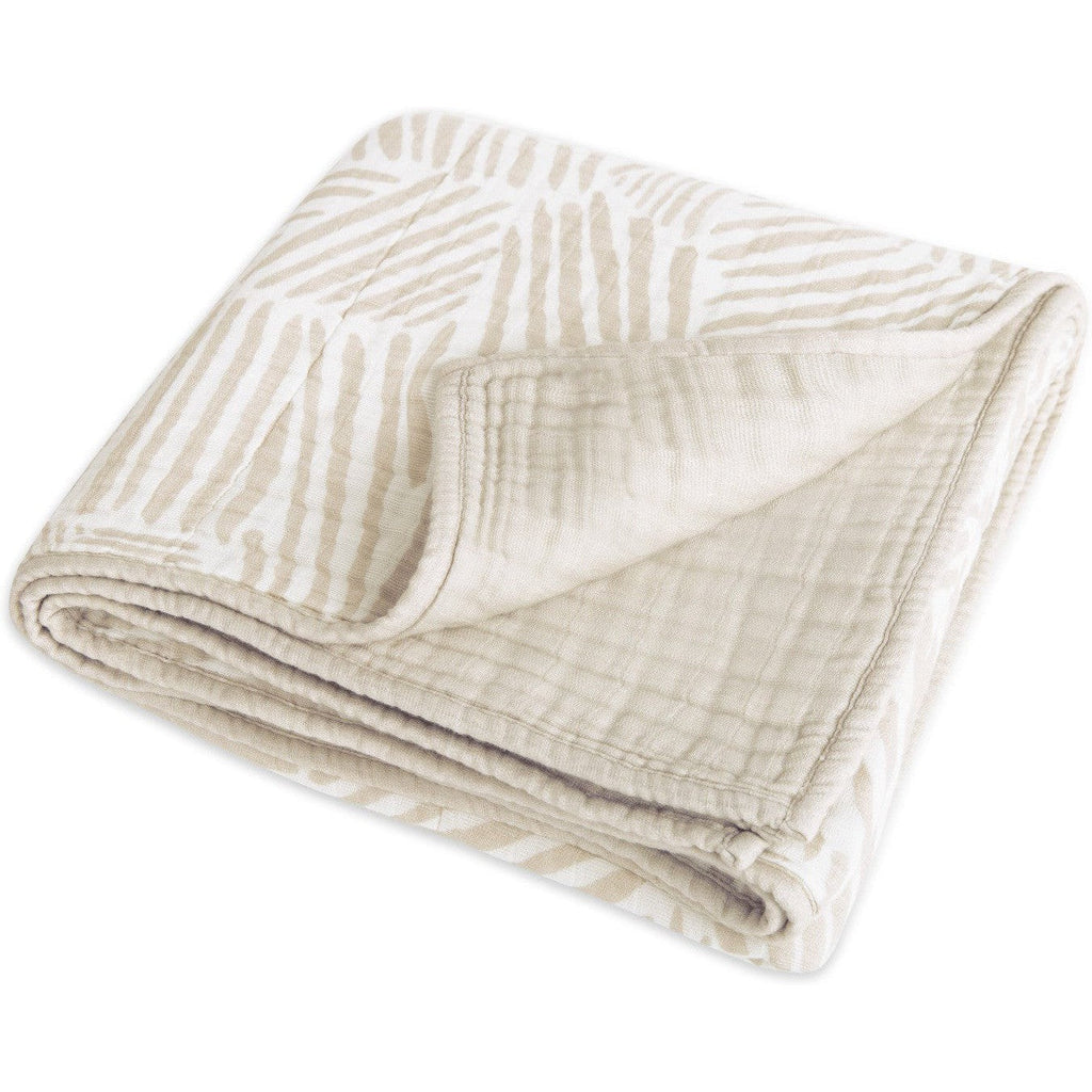 Babyletto Oat Stripe Muslin Quilt in GOTS Certified Organic Cotton