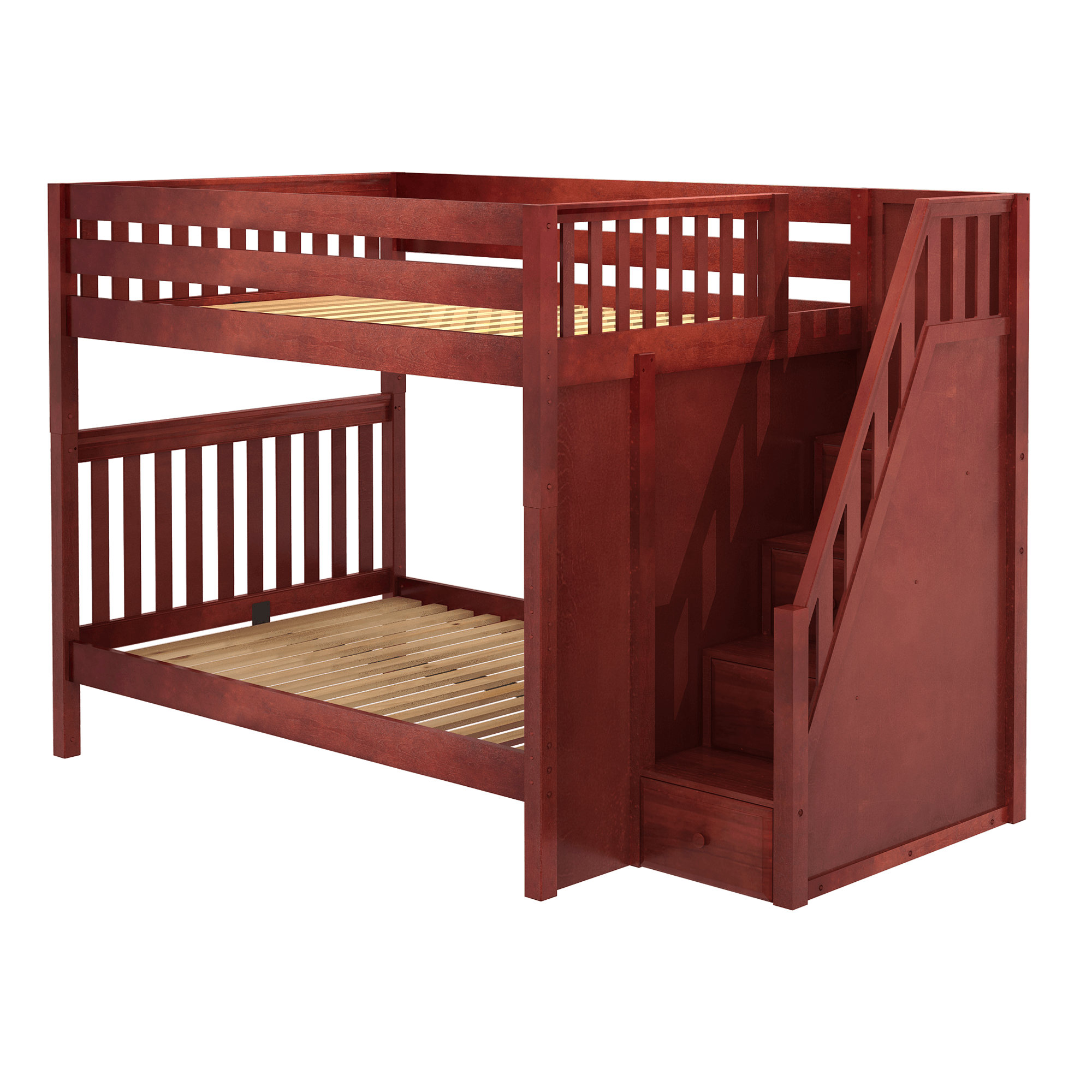 Maxtrix Full XL High Bunk Bed with Stairs