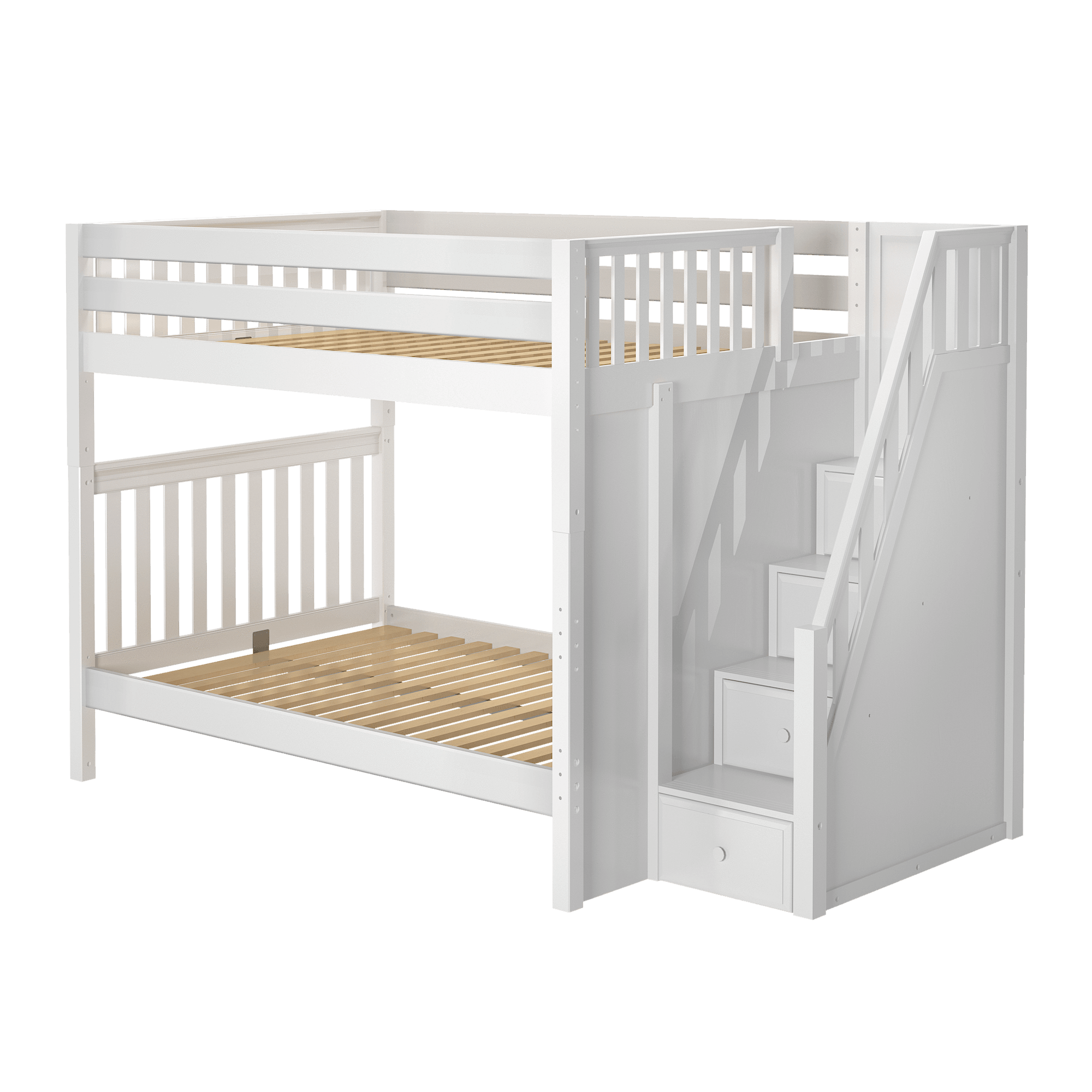 Maxtrix Full XL High Bunk Bed with Stairs