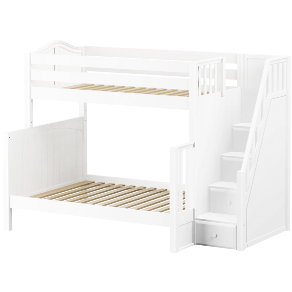 Maxtrix High Twin over Full Bunk Bed with Stairs