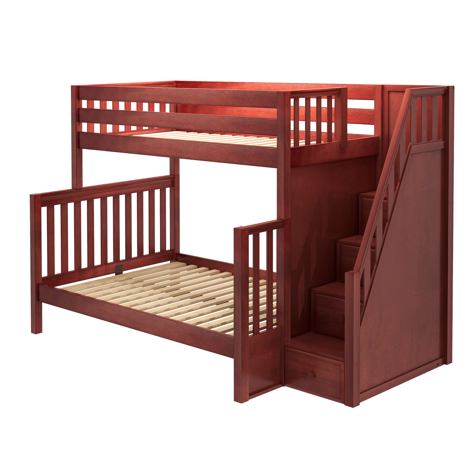 Maxtrix High Twin XL over Full XL Bunk Bed with Stairs