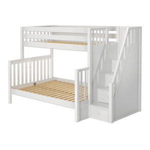 Maxtrix High Twin XL over Full XL Bunk Bed with Stairs