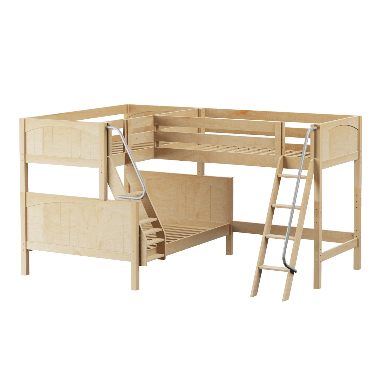 Maxtrix Medium Twin over Full Corner Loft Bunk Bed