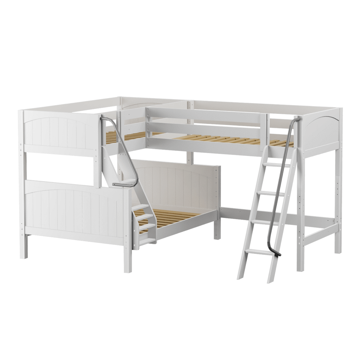 Maxtrix Medium Twin over Full Corner Loft Bunk Bed